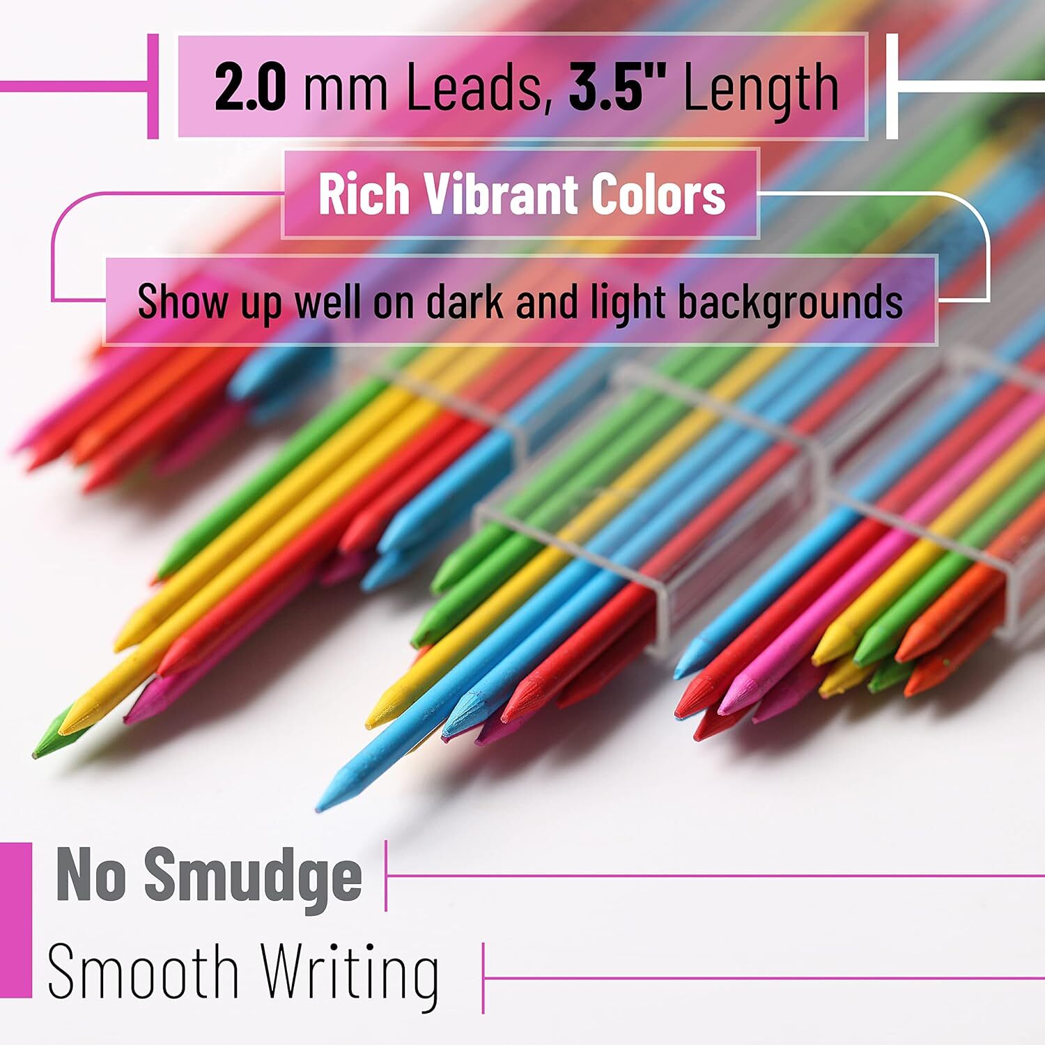 – Recambios De Mina De 2 Mm, Paquete De 48, Lapices De Mina De Colores De 2,0…
