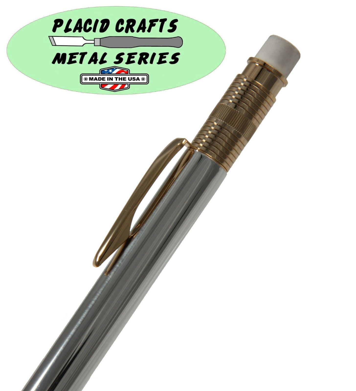 Handcrafted 2mm 24ct. Gold Throw Back Series Pencil with a Aluminum Body / #192