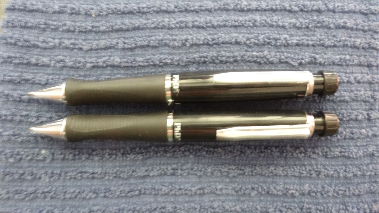 2 Sanford PhD Mechanical Pencils .5 & .7mm Black Ergonomic Grip Made Please Read