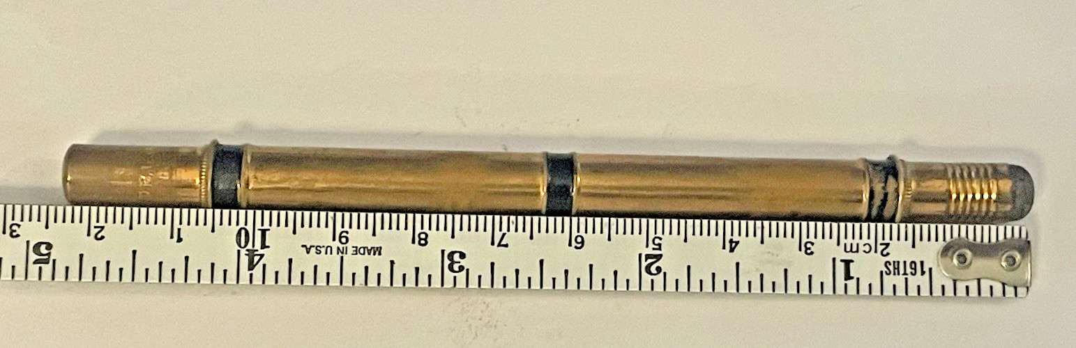 Vintage E. EBERHARD FABER Mechanical Pencil Lead Made USA Yellow Gold Tone🌺