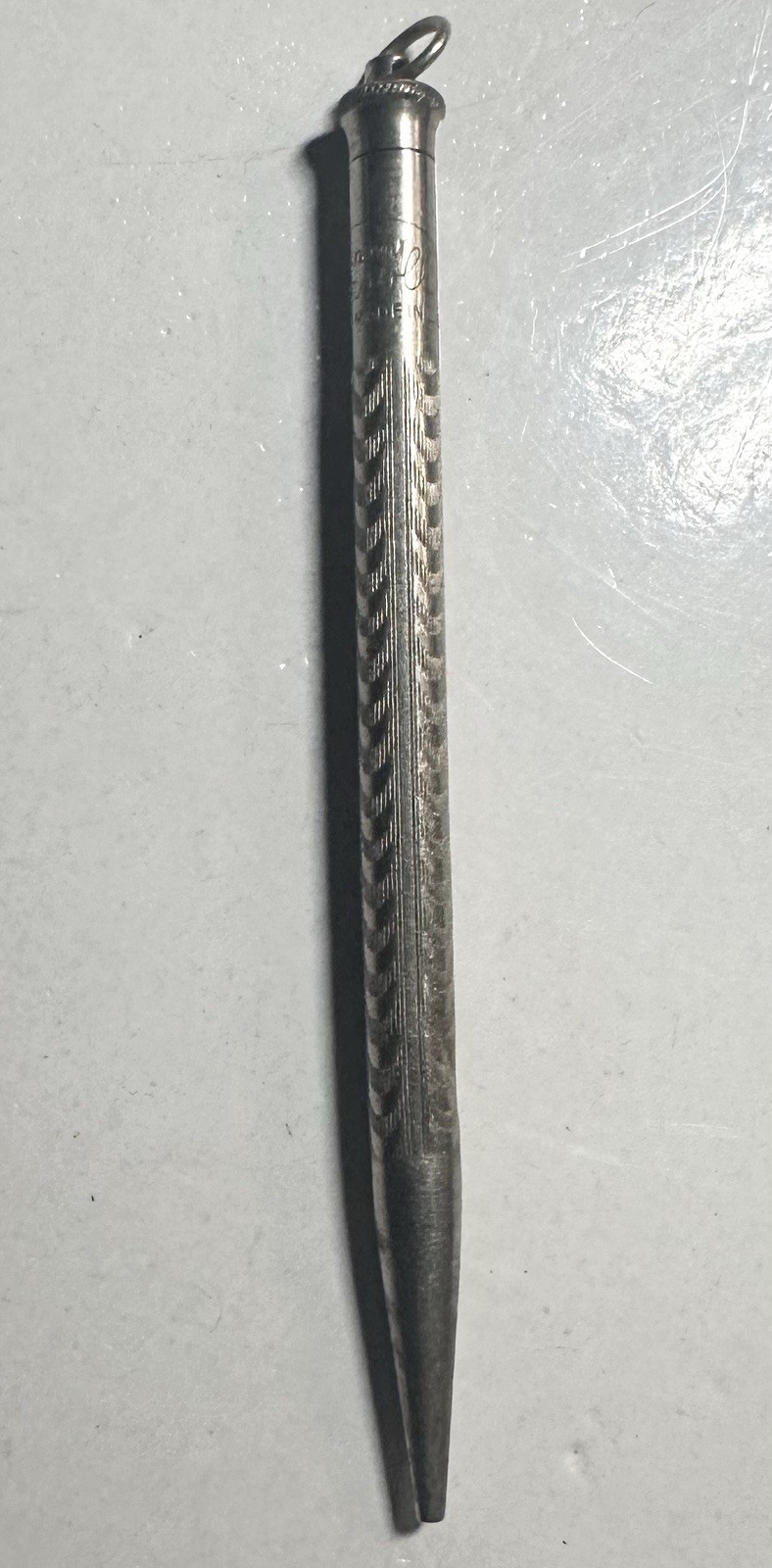 Vintage Ingersoll Redipoint Silver Ring Top Mechanical Pencil 1920s Fob
