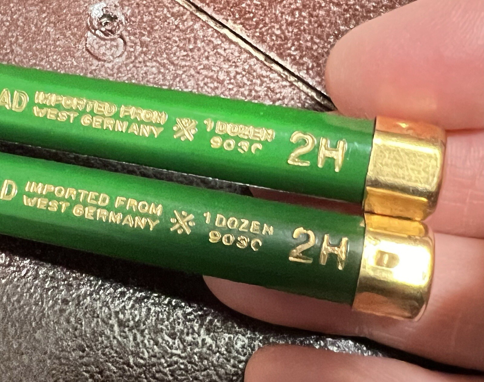 VTG Lot of 2 Green Tubes A.W. Faber Castell Drawing Leads 9030 H & 4H Germany