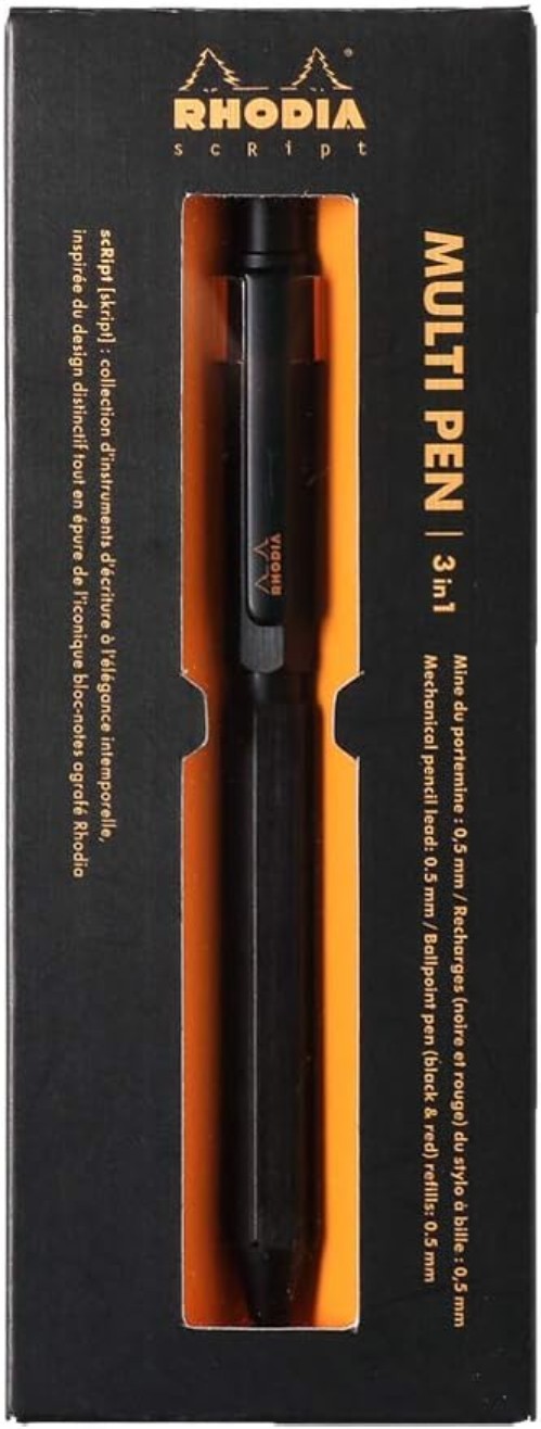 3-in-1 Multifunction Pen – Black & Red Ballpoint + Pencil