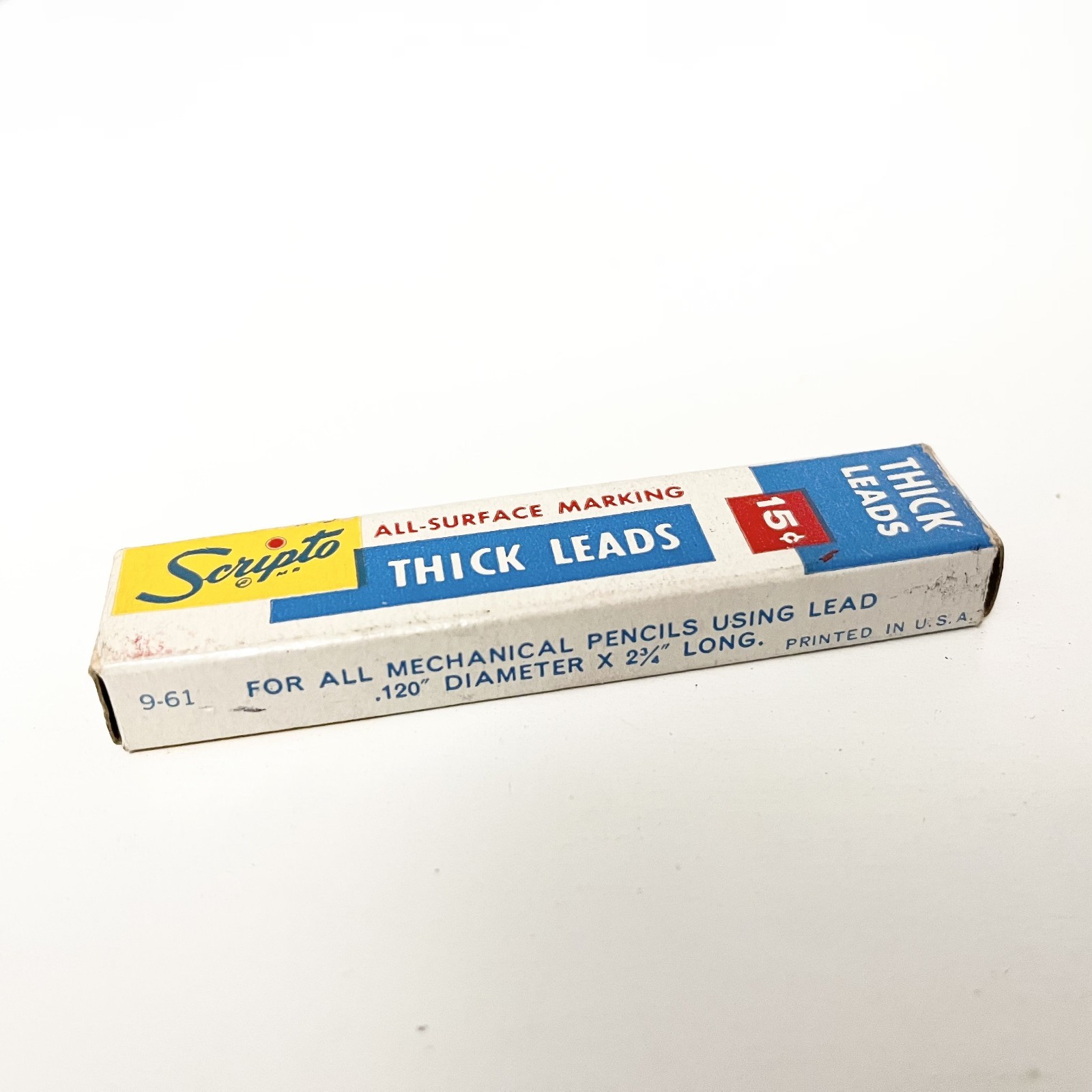 Scripto Pencil Marking Leads Thick Red 9 Packs