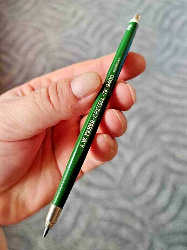 🔴Vintage A.W. FABER-CASTELL TK 9400 HB 2.0mm Drafting Mechanical Pencil 1970s🔴