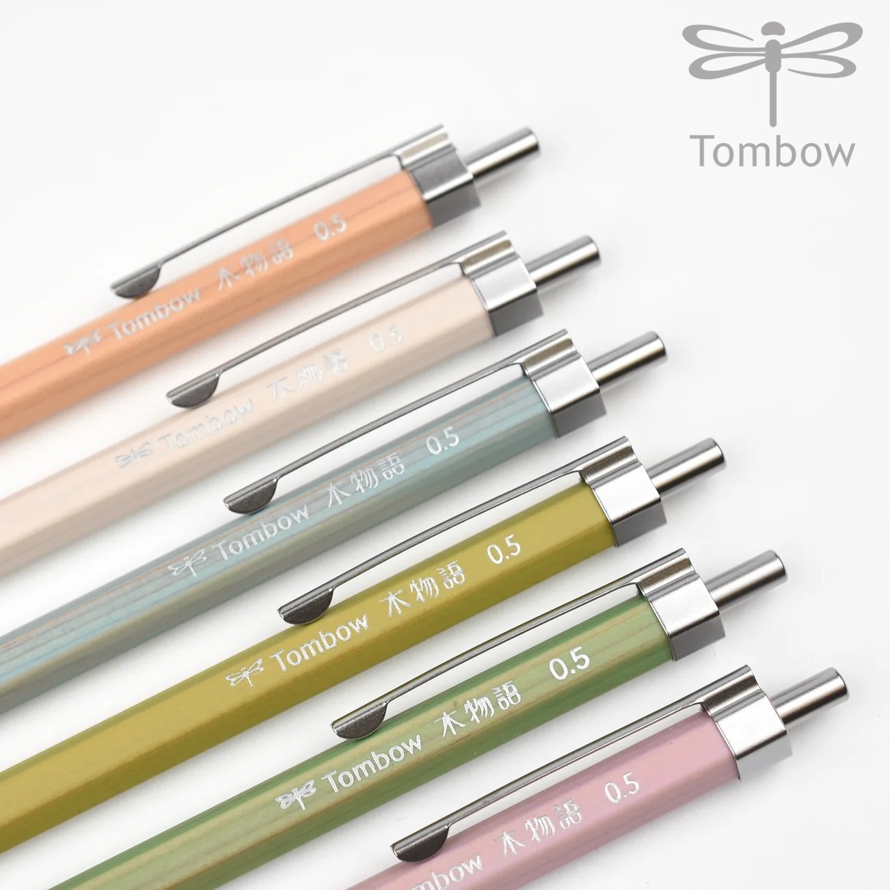 TOMBOW KIMONOGATARI Hexagonal Natural Wood Mechanical Pencil 0.5mm from Japan
