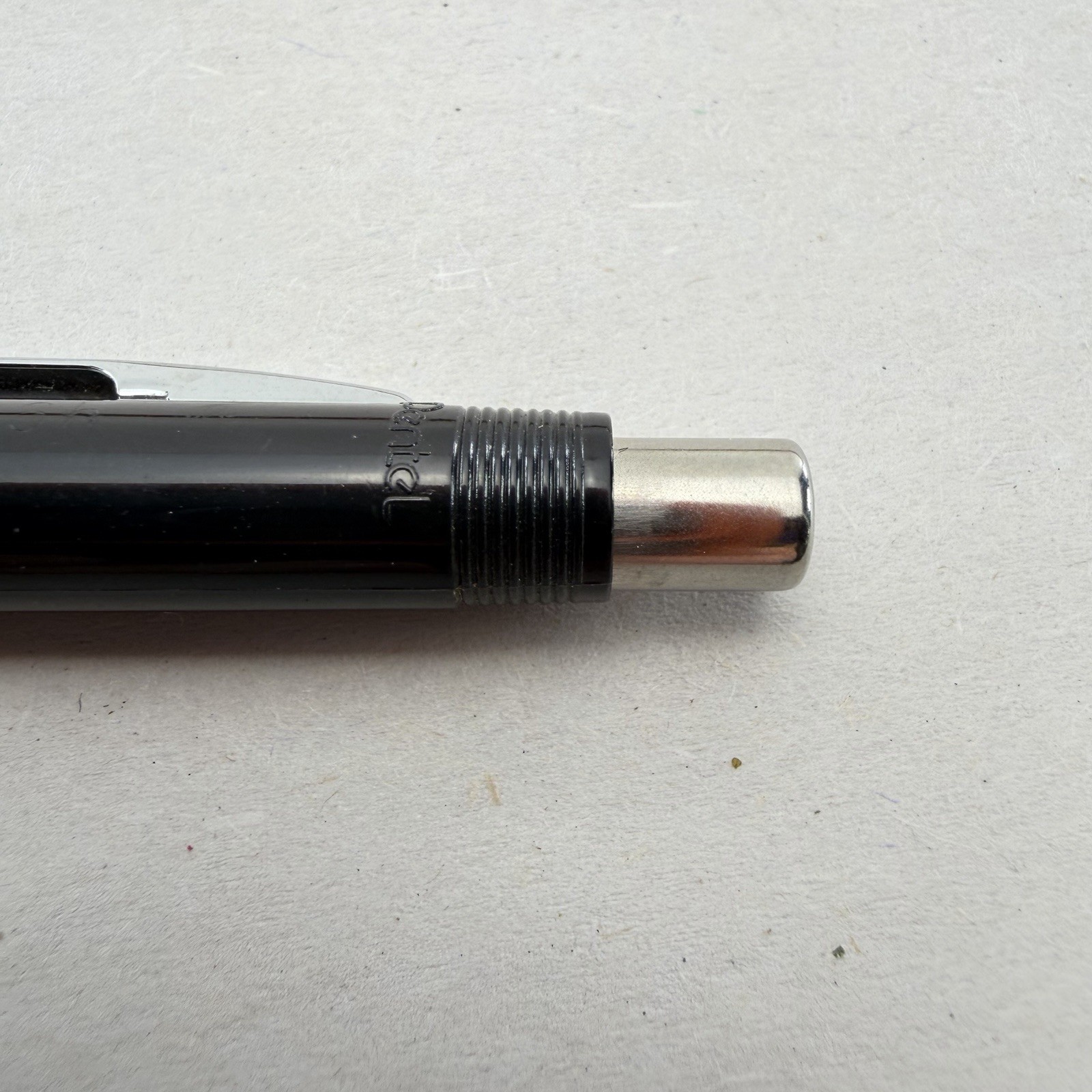 VTG Pentel P225 Mechanical Pencil 0.5mm Black Silver Trim Drafting 2 Tubes Lead