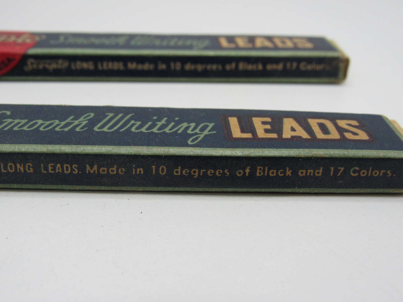 2 VINTAGE LONG PENCIL LEAD in BOX SCRIPTO Extra Strong Drawing Writing -A8