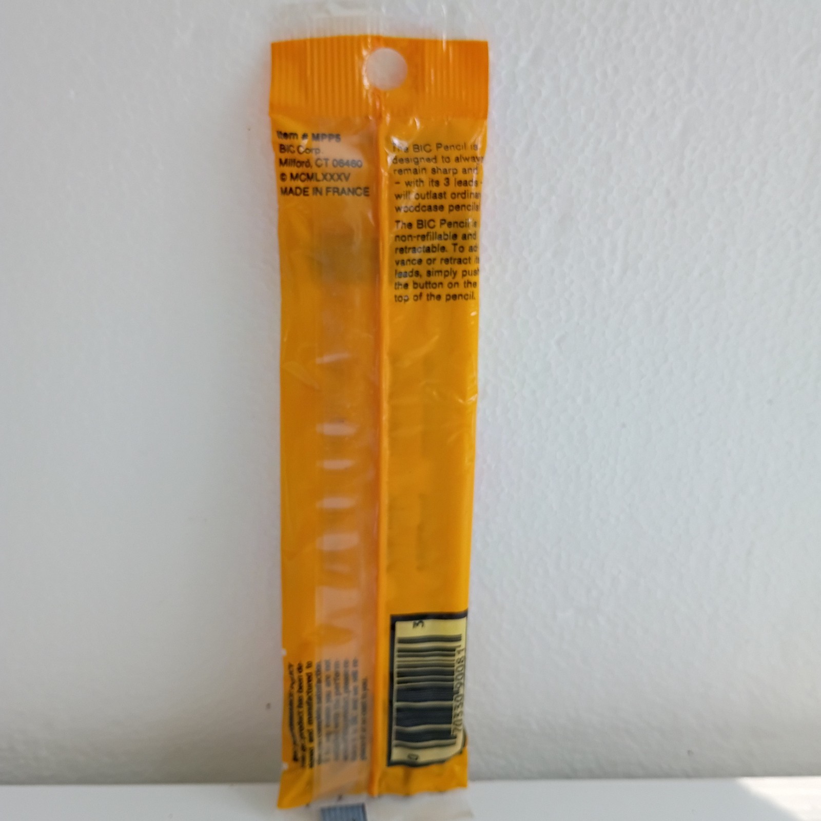 Sealed NEW Vintage 1985 BIC Pencil Mechanical 5 Pack France 0.7mm MPP5 NOS