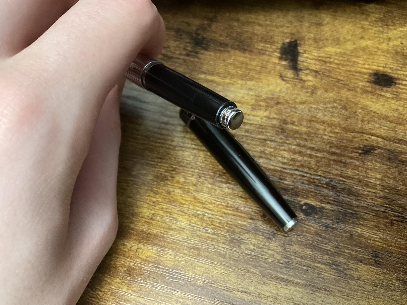 Pentel Sharp Kerry P1035 Japan Black Silver 0.5mm Mechanical Pencil Premium