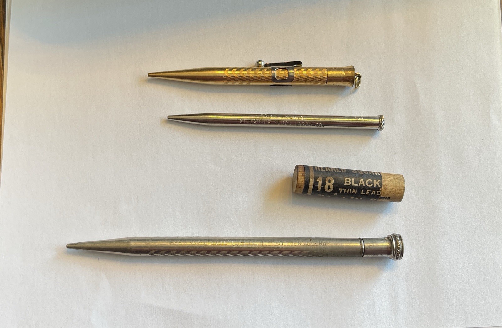 Vintage Mechanical Pencil Lot Scheaffer Gold Filled Eagle Chief Herald Square