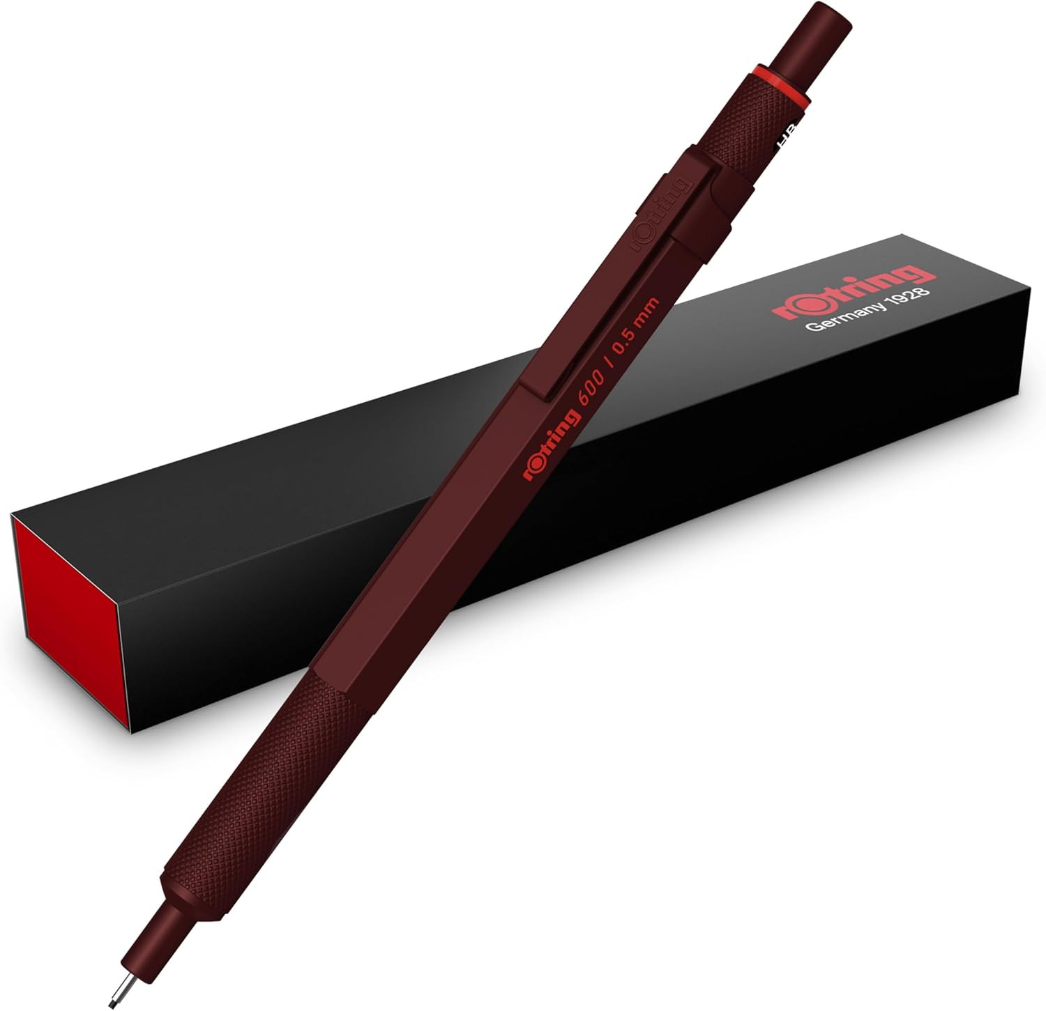 Rotring 600 Full-Metal Body 0.7Mm Mechanical Pencil, Black, for Precise Ruler-Ba
