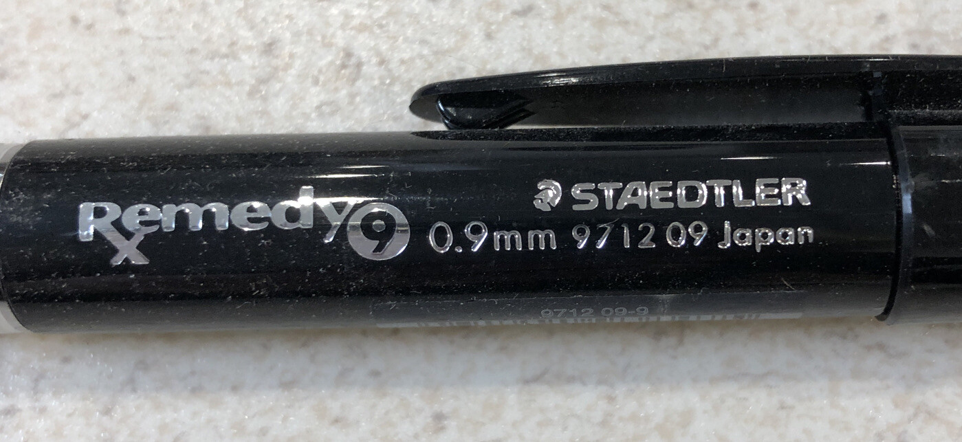 Staedtler Remedy 0.9 mm Mechanical Pencil, Black Barrel – New