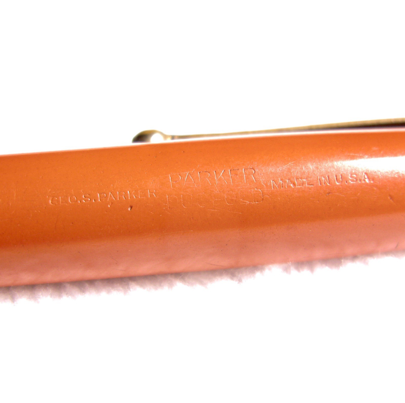 Parker Duofold Orange Vintage Mechanical Pencil Working Eraser and Lead