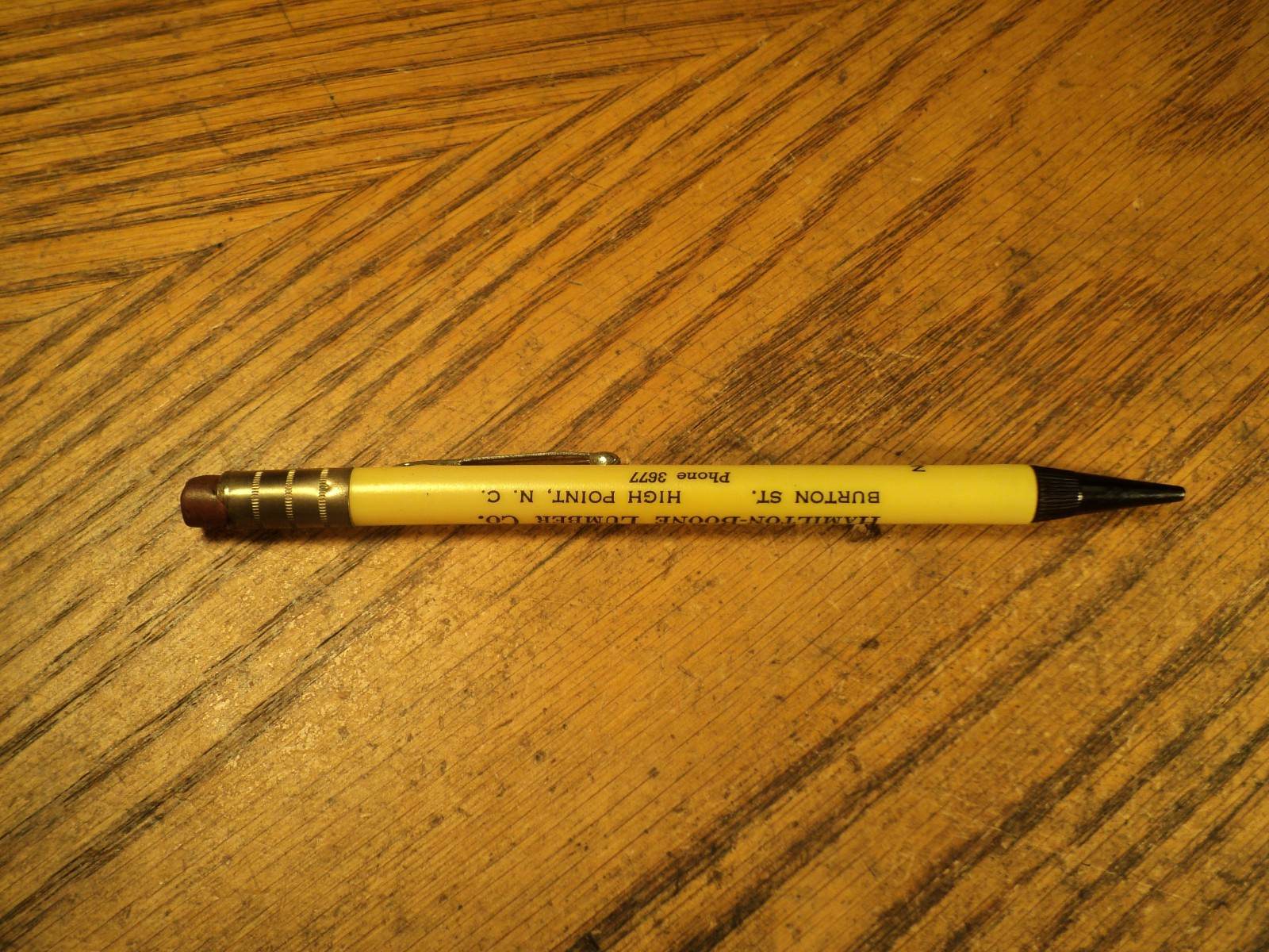 Vintage Mechanical Pencil Hamilton-Boone Lumber High Point NC Sample No. 486