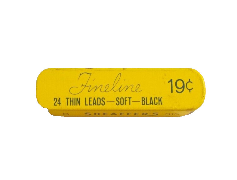 Shaeffer’s Fineline Soft Black Thin Leads Has 5 Leads Metal Container S15 Vtg