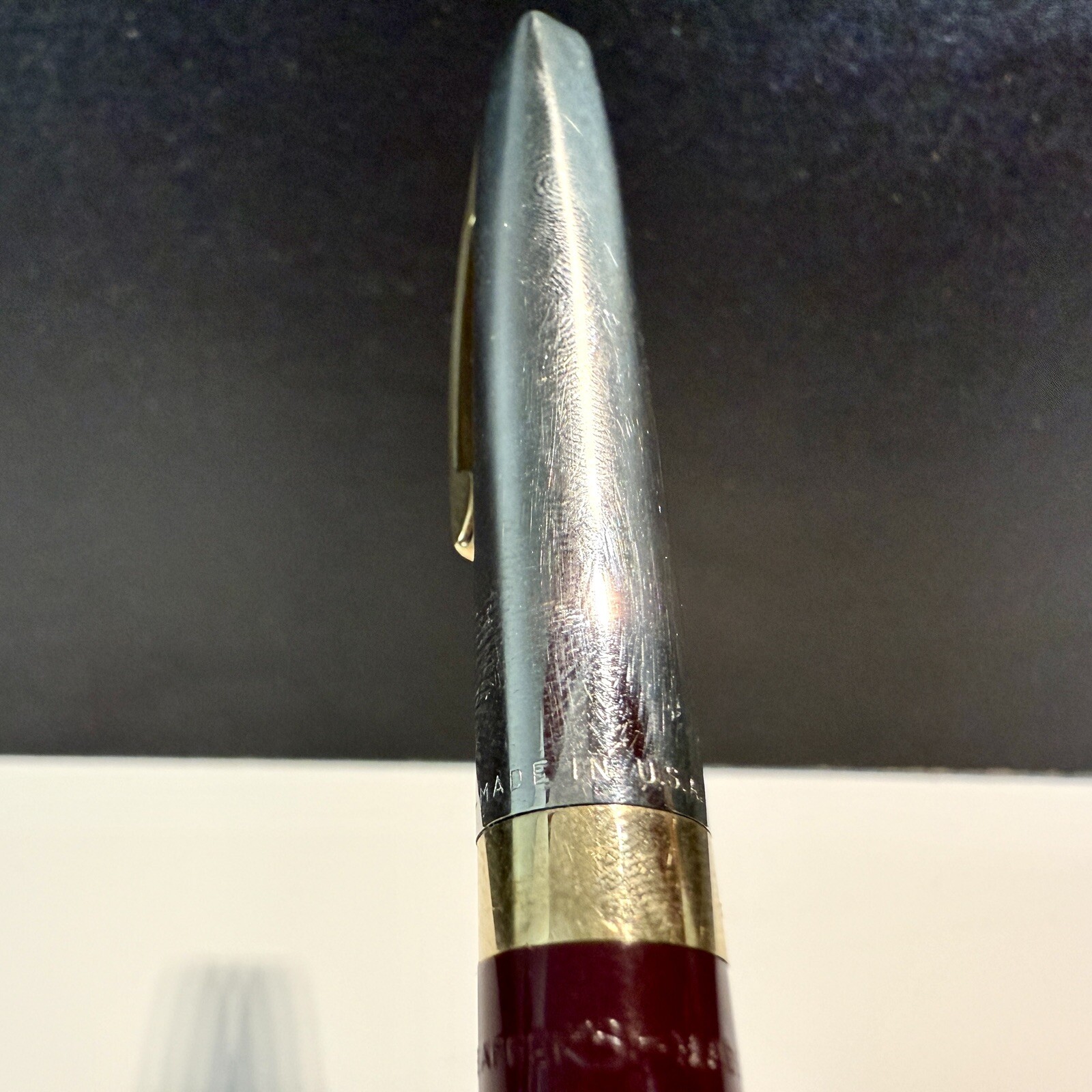 Sheaffer Touchdown Mechanical Pencil Maroon Silver Gold Color