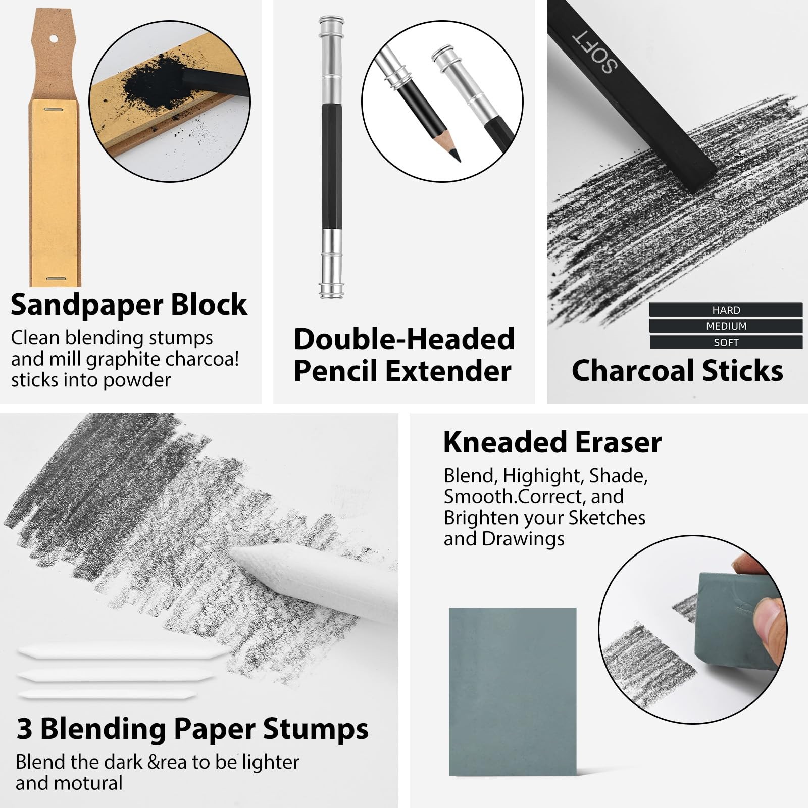 GETHPEN Sketch Pencils for Drawing,34 1 Count (Pack of 34), 34 Pack – Black