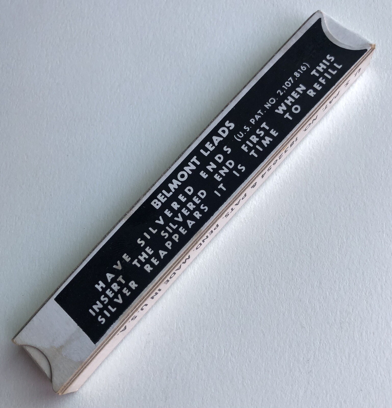 Vintage Rexall BELMONT HB Black 1.18mm Silvered Pencil Lead NOS 6 Pack USA