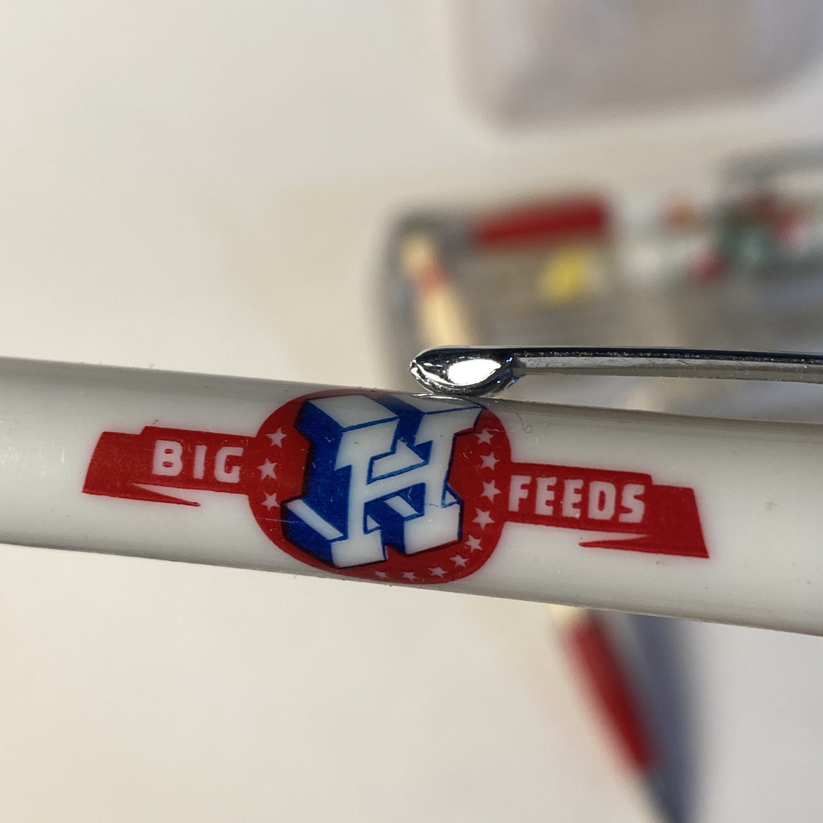 Ritepoint Salesmen Sample 4 Pack Pencils c1950 Floating Chick Bowling Flour 60’s