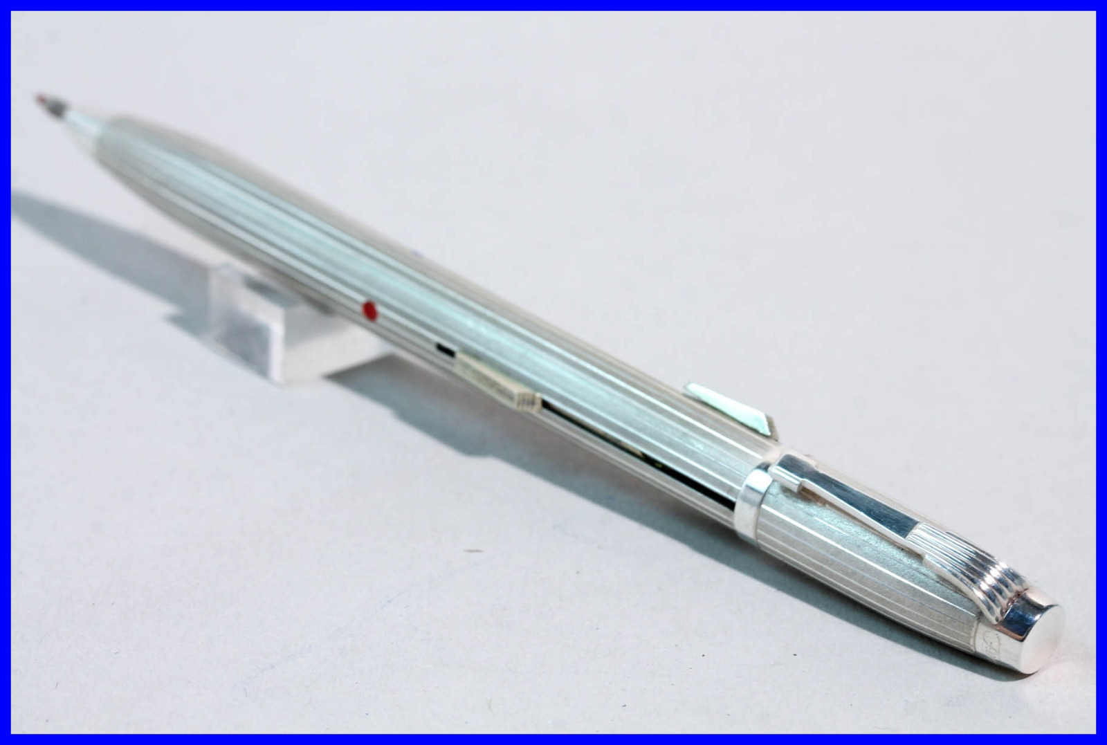 Fend Super Norma Matt-Silvered 2 Color Pen 1950s with Papers & Box