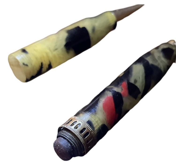 Antique Black, Green & Red Celluloid Golf Pencil – 1930’s