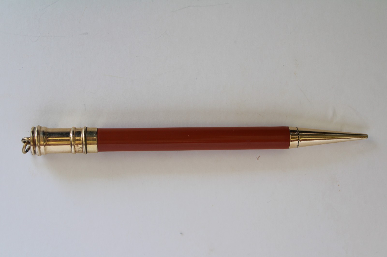 Vintage 1920’s Parker Orange Mechanical Twist Pencil (4.75″)