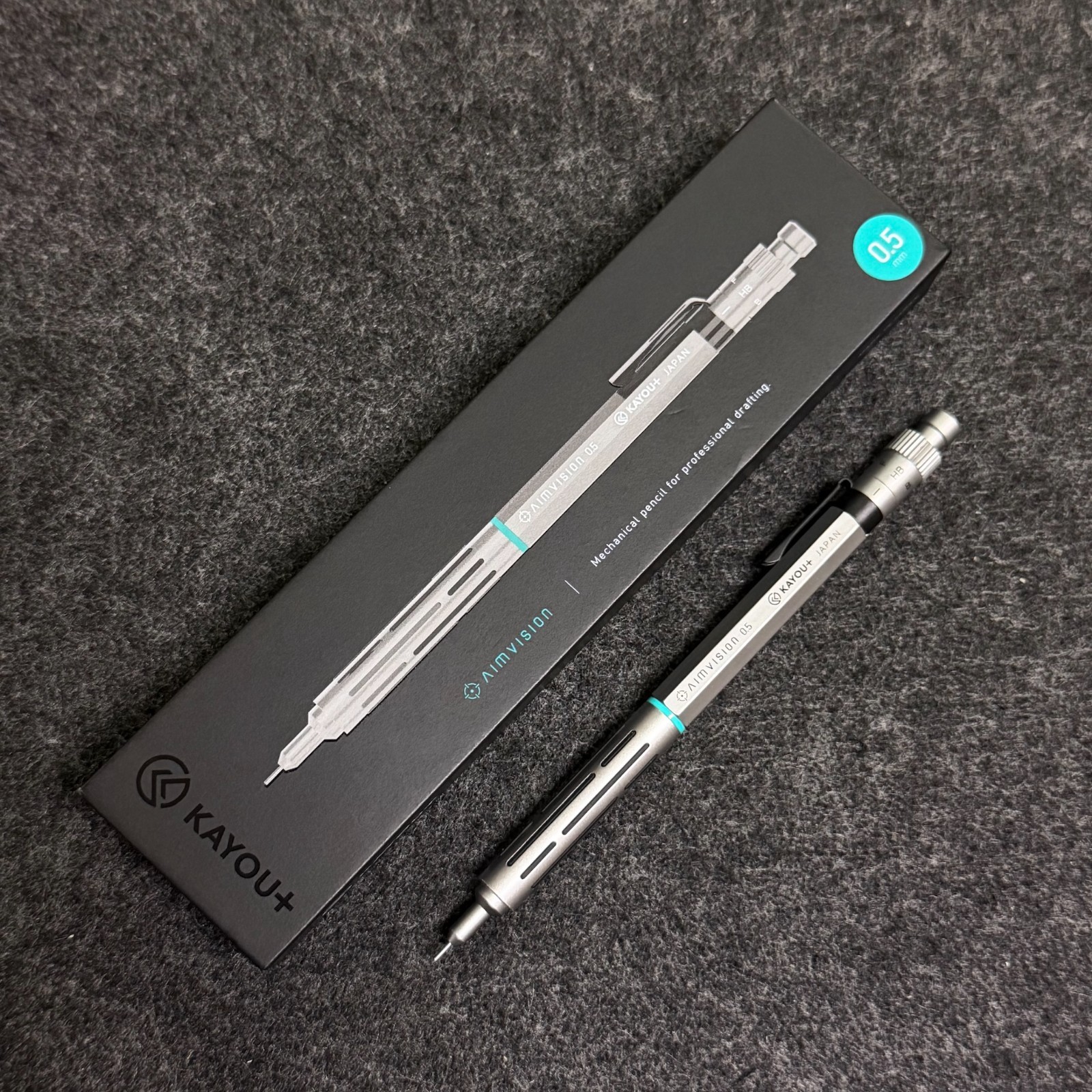 KAYOU+ AimVision Standard 0.5mm Gunmetal Silver Mechanical Pencil Used