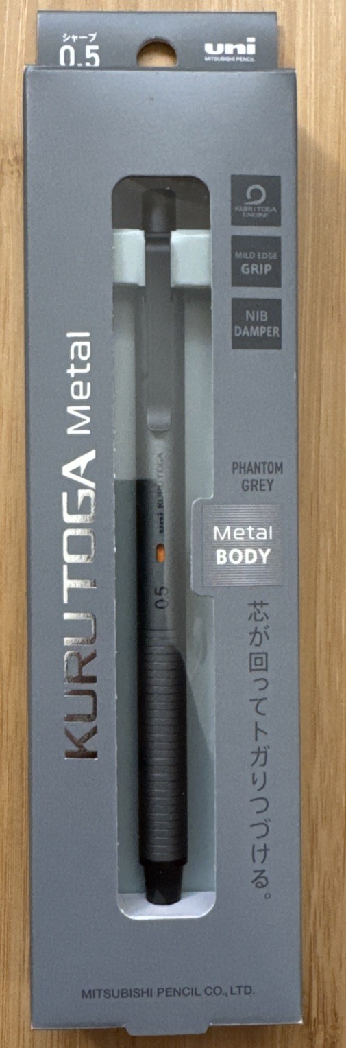 UNI KURU TOGA METAL Mechanical Pencil 0.5mm Phantom Grey M5-KH Made In Japan New