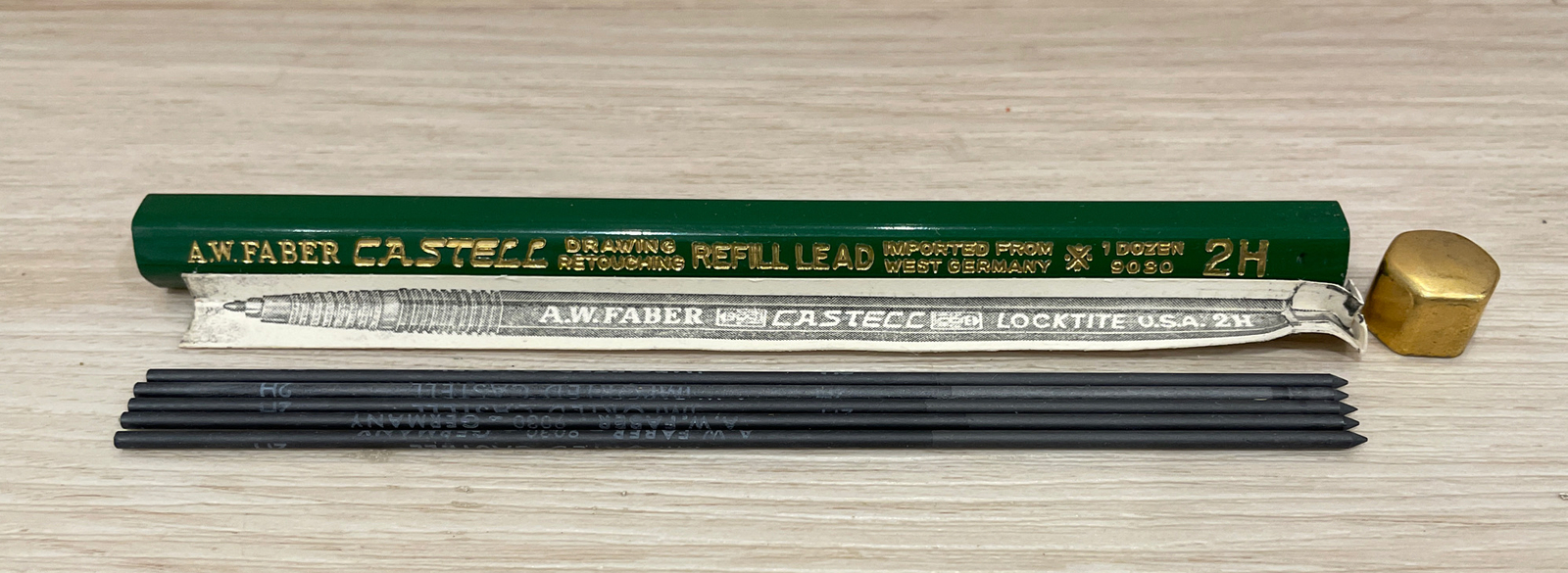 A W Faber Castell 9030 Drawing Lead Holder Germany 1 Dozen H 2H 4H
