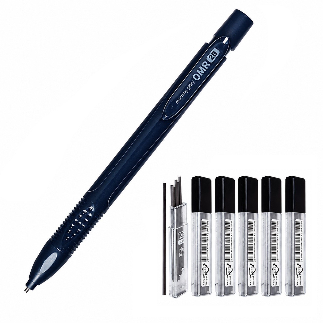 Morning Glory OMR 2B Flat Lead Mechanical Pencil Set, 1.8mm Graphite Holder