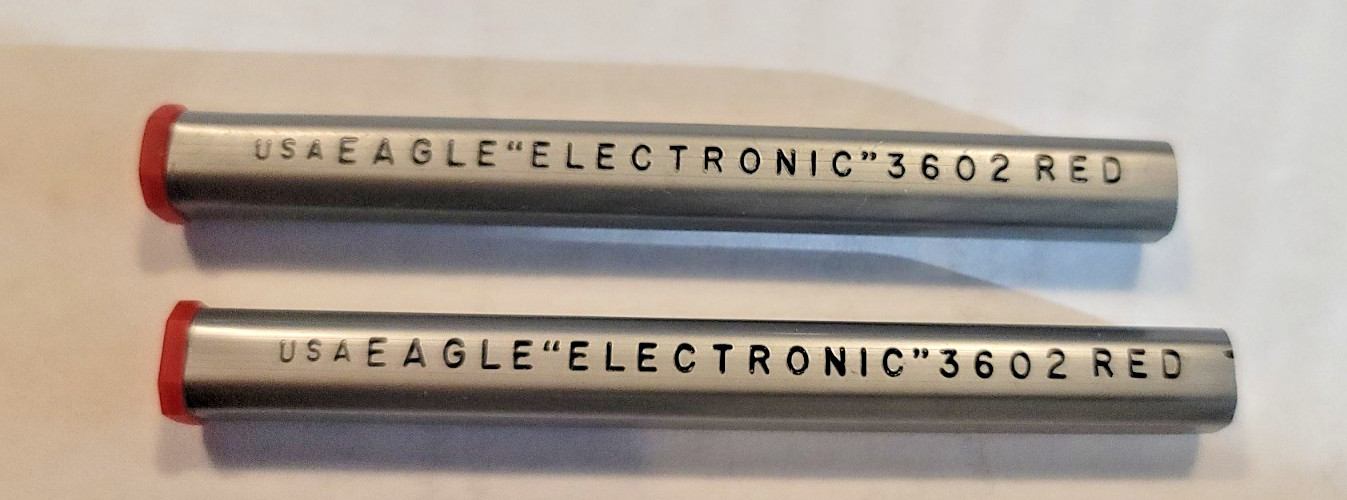 Vintage Eagle Electronic Mechanical Pencil Leads #3601 Red Lot of 2 Boxes NOS