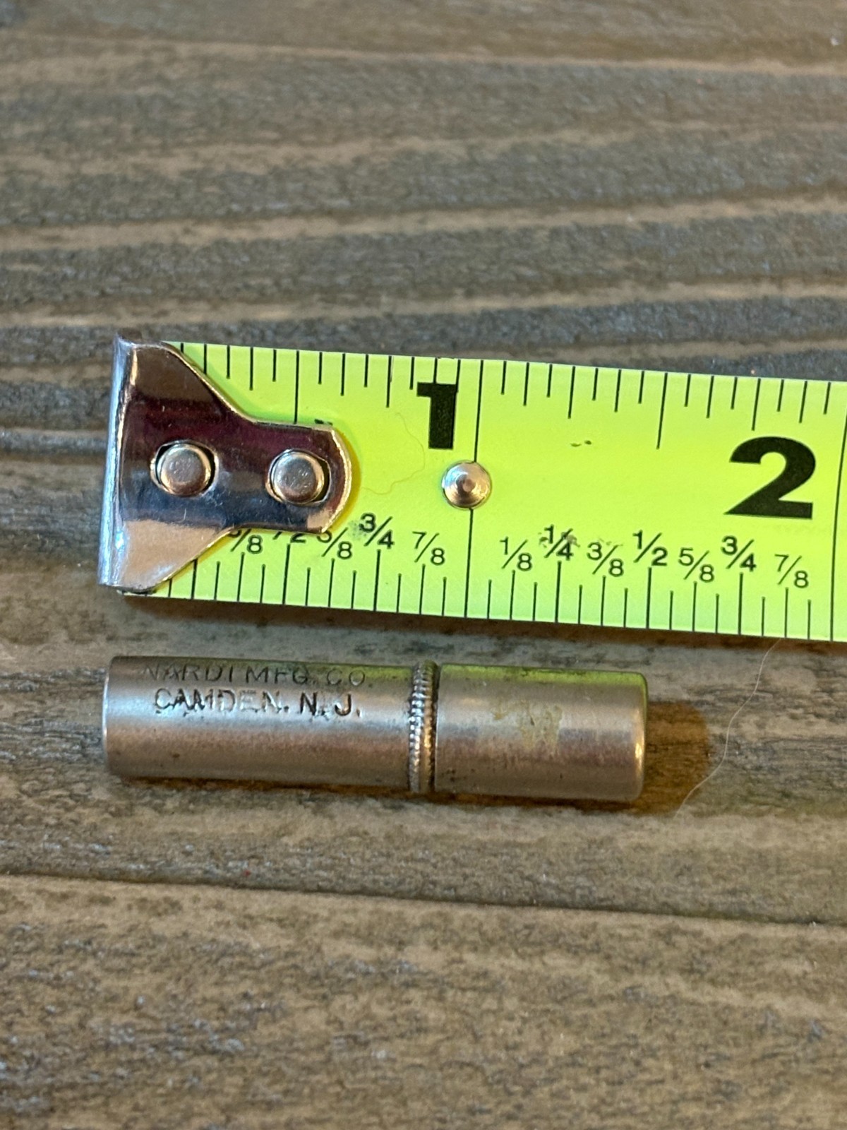 Vintage Nardi MFG CO Silver Metal Tube Tin For Pencil Leads with 5 Pieces Inside