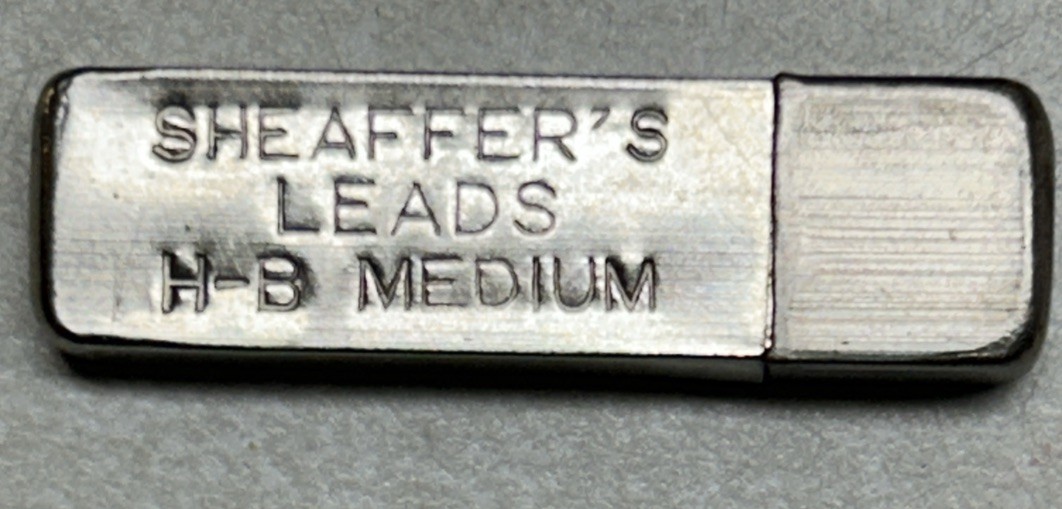 Vintage SHEAFFER’S Pencil Lead Metal Tin Case w/ (12) H-B Medium Leads