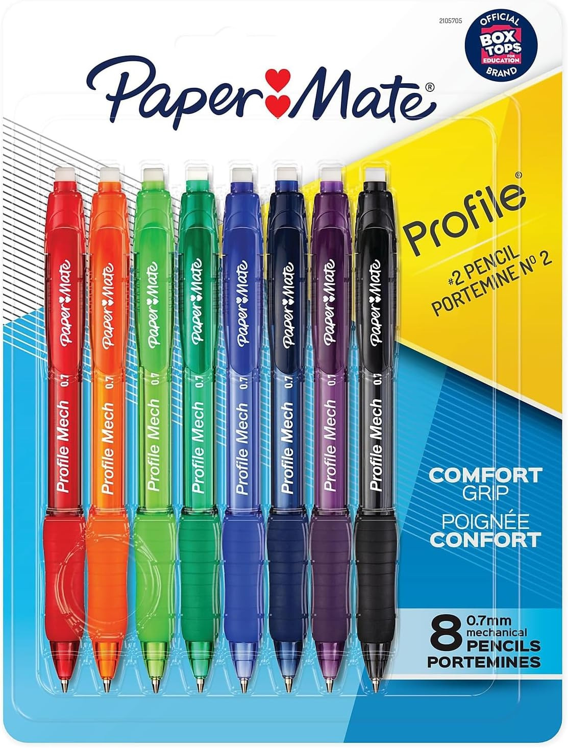 Profile Mech Mechanical Pencil 0.7mm #2 Pencil Lead Great for Office Supplies Cl