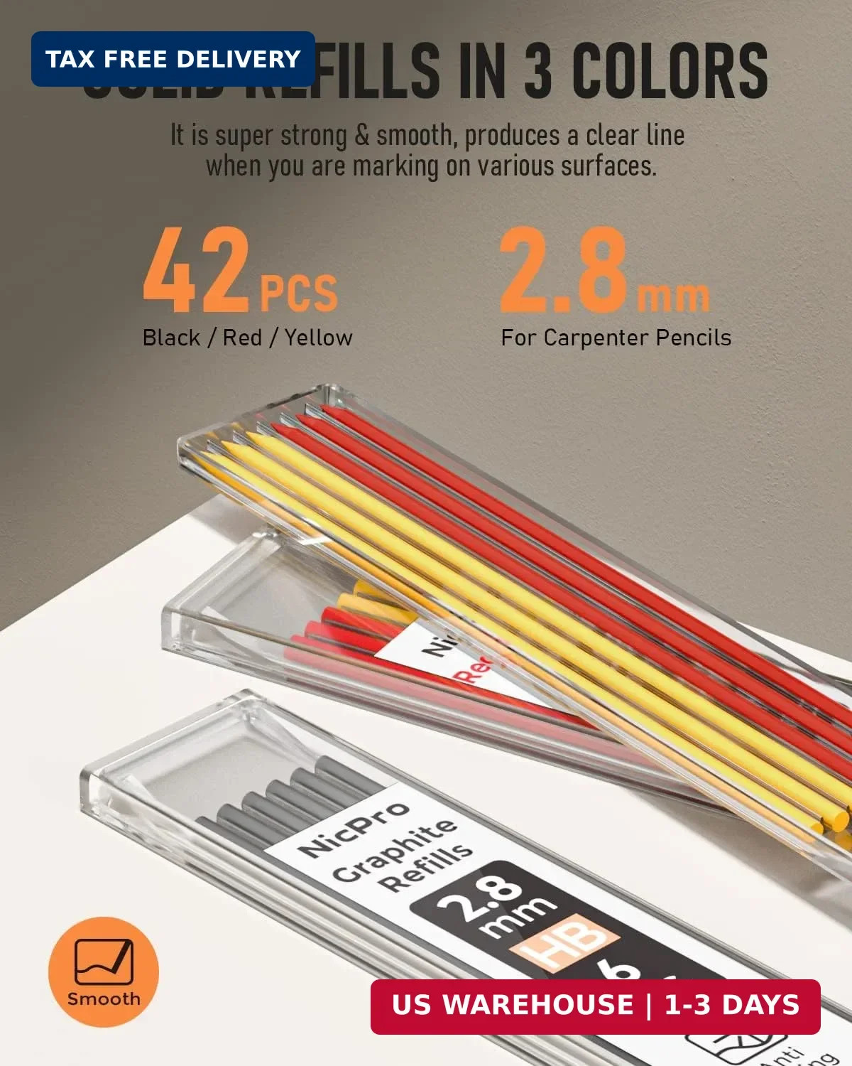 Nicpro 16 Pack Mechanical Carpenter Pencil Set with 42 Refill & Carbide Scribe T
