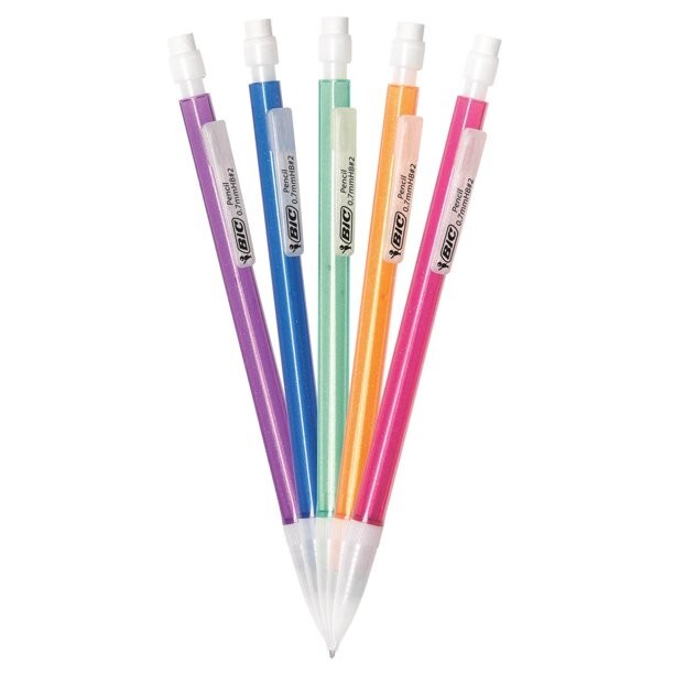 BIC Xtra-Sparkle Mechanical Pencil, Colorful Barrel, Medium Point (0.7 mm), 60 C