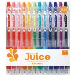 Pilot Juice 0.38mm Extra Fine Gel Pen 12-Color Set