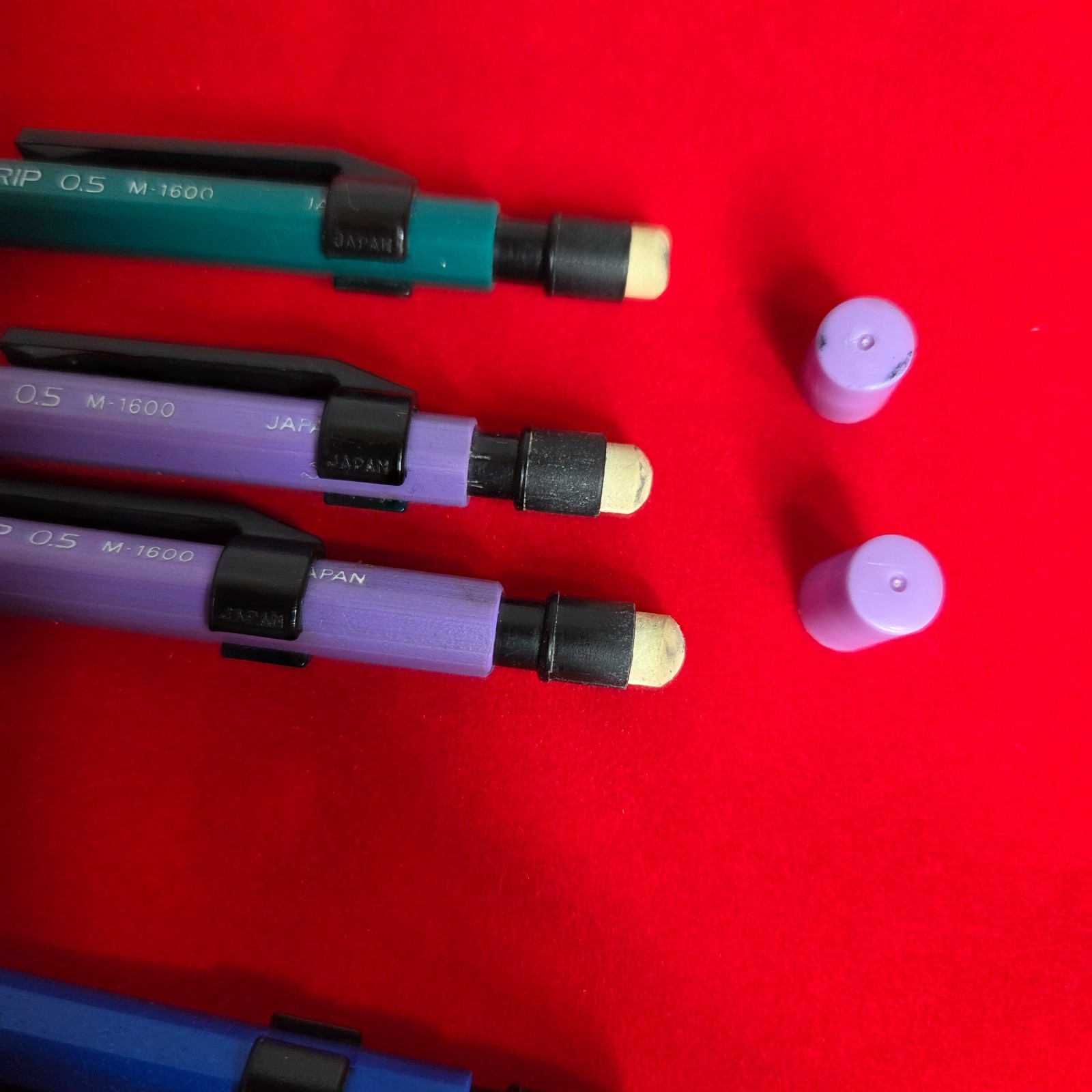 Lot of 4 Zebra Posi-Grip Refillable Mechanical Lead Pencil 0.5 M 1600 Japan