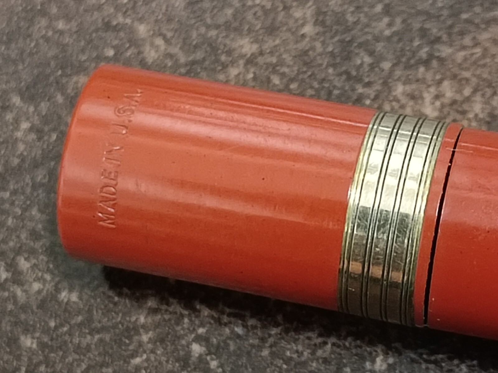 ANTIQUE SWAN MABIE TODD & CO. FYNE POYNT PENCIL RED HARD RUBBER 1920’s OVERSIZE