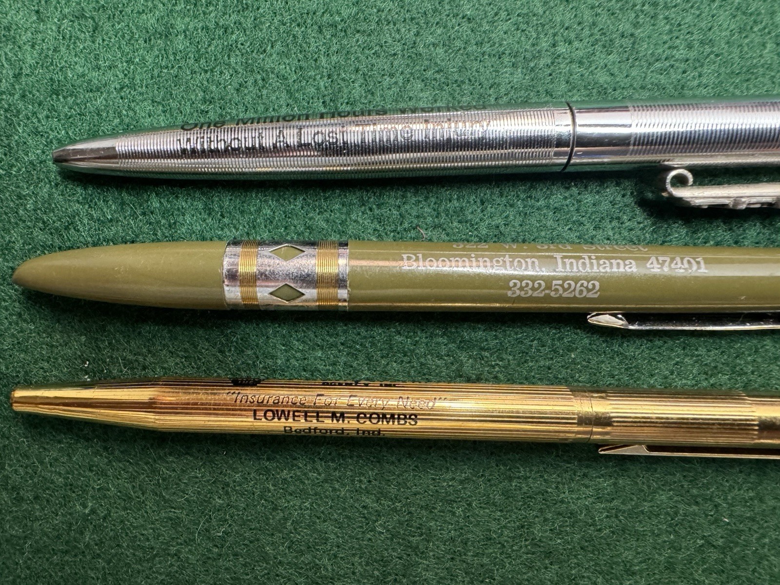 Lot Of 8 Ballpoint Pens & 1 Mechanical Pencil, Ritepoint Wearever Mighty Magnet