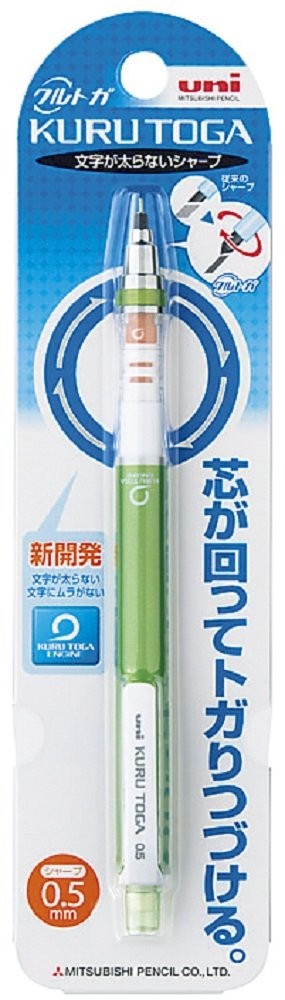 Uni Kurutoga Mechanical Pencil Standard, 0.5mm, 1 Count (Pack of 1), Green