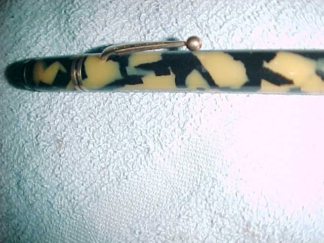 GOLD BOND Pencil – 1920-30s – BLACK and PEARL – GF TRIM – HANDSOME