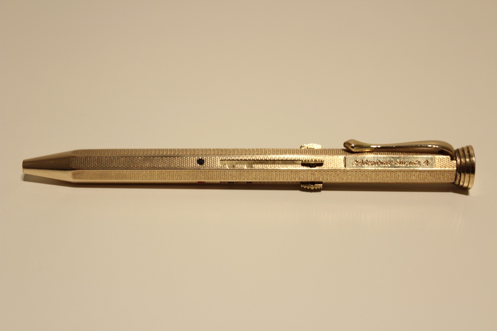 WW2 ERA RARE BEAUTIFUL GERMANY GOLD PLATED MECHANICAL PENCIL “ADMIRAL” JUNIOR 4