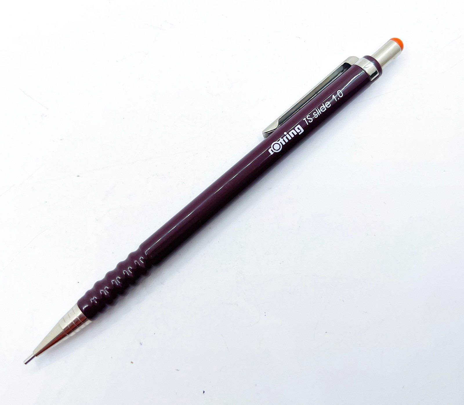 NOS Rotring Tikky TS Slide mechanical pencil 0.9mm 1.0 Burgundy Half Slide Tip