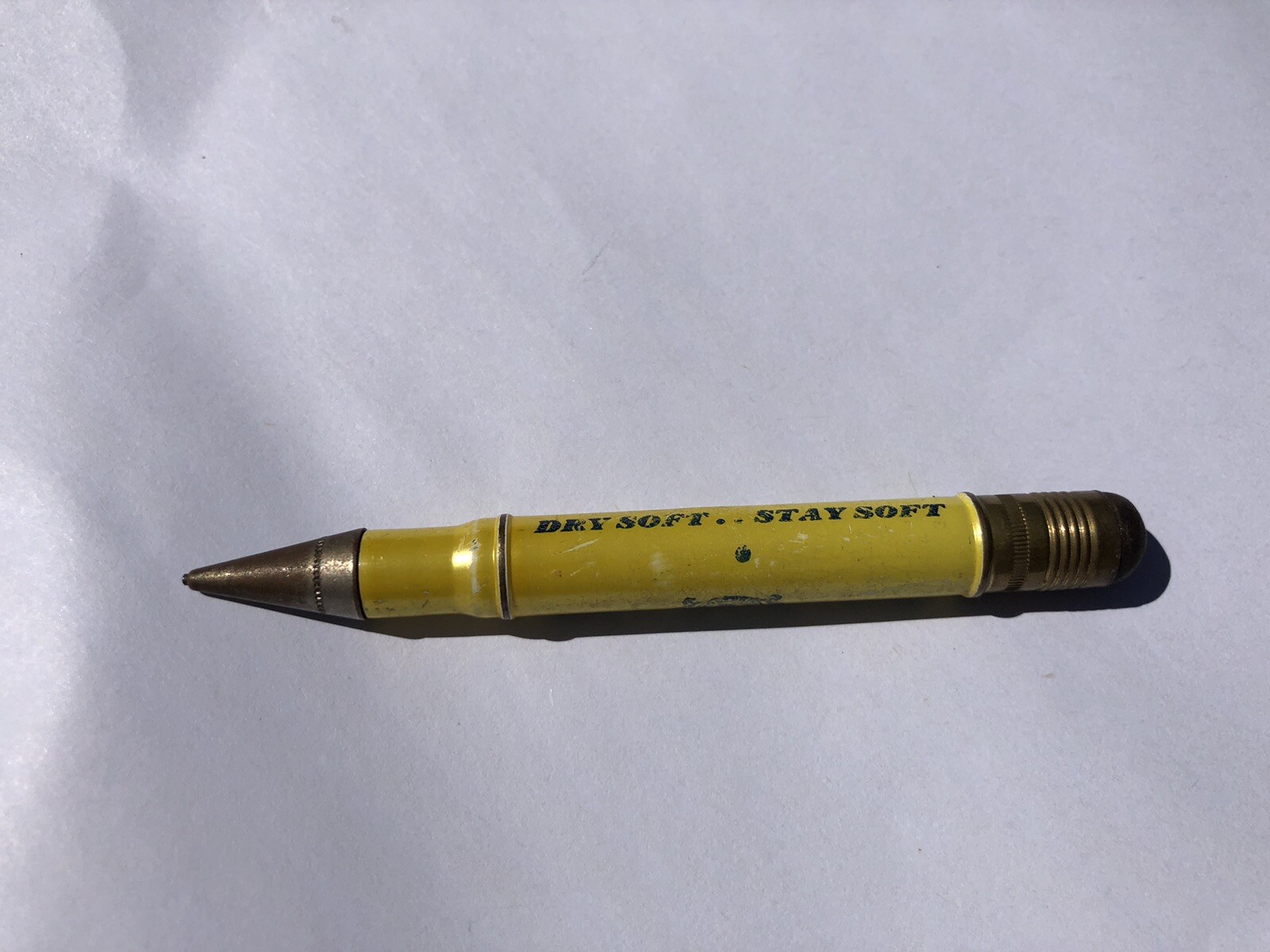 Vtg Wolverine Shell Horsehide Work Shoe Advertising Bullet Mechanical Pencil