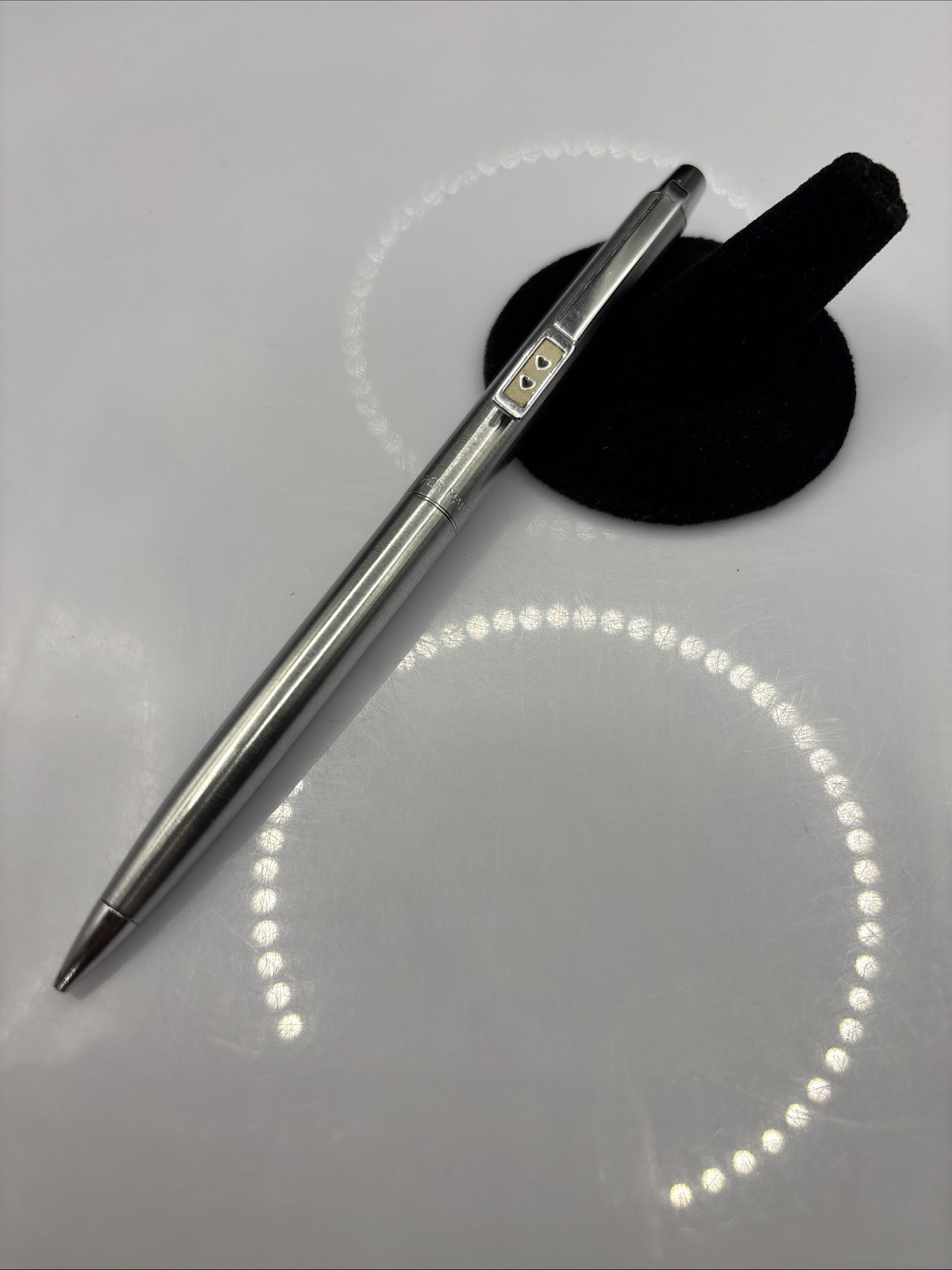 Vtg Papermate Double Heart Mechanical Pencil Stainless Steel. Front Load Lead.
