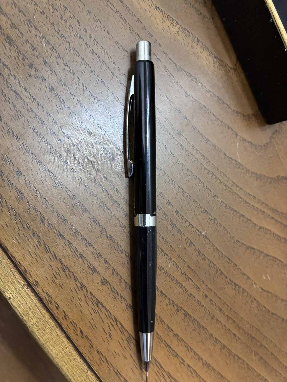 Pentel 5 SHARP EXECUTIVE Vintage Japan Black Automatic Precision Pencil + refill
