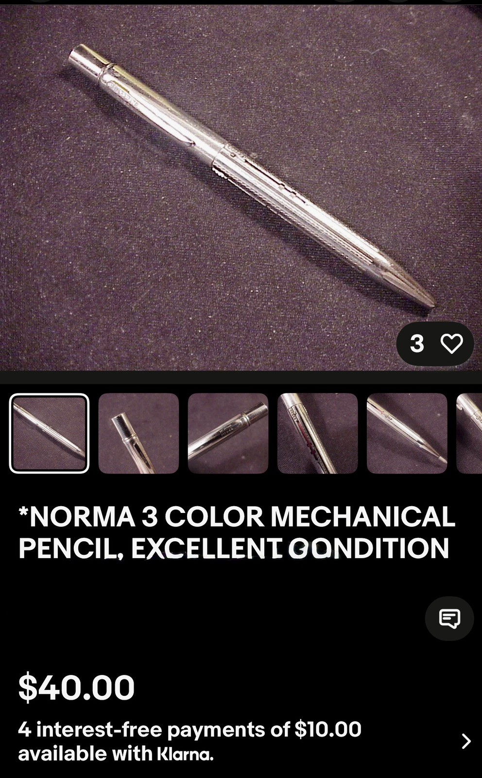 Vintage Pen & Pencil: Norma 3 Color Mechanical Lead & Sheaffer Fountain