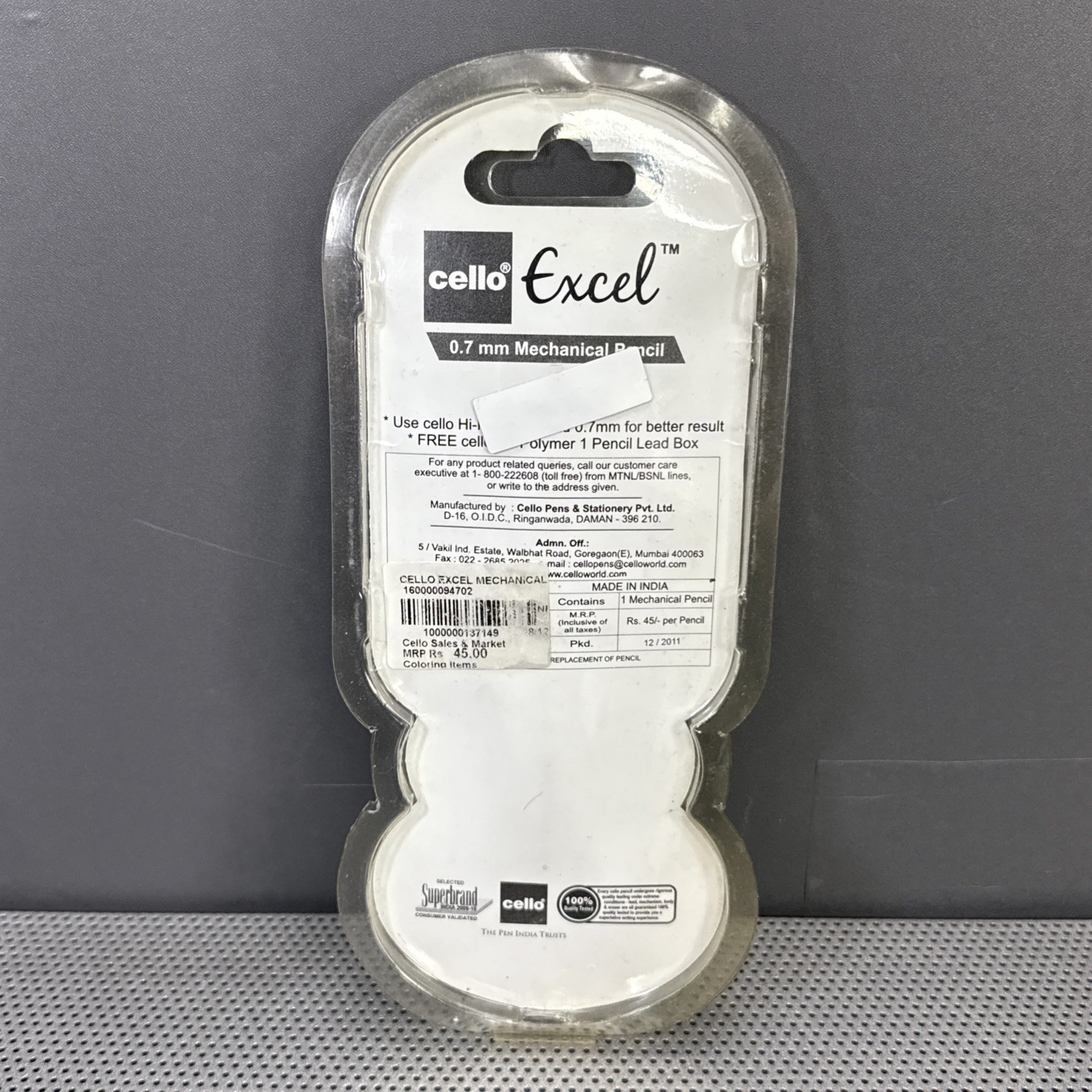 Cello Excel 0.7 mm Mechanical Pencil Hi-Polymer 0.7 mm Lead Box -Discontinued